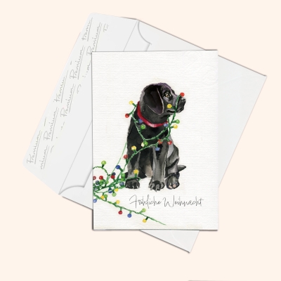 Inizio Weihnachtskarte Betsy, der Hund, A6